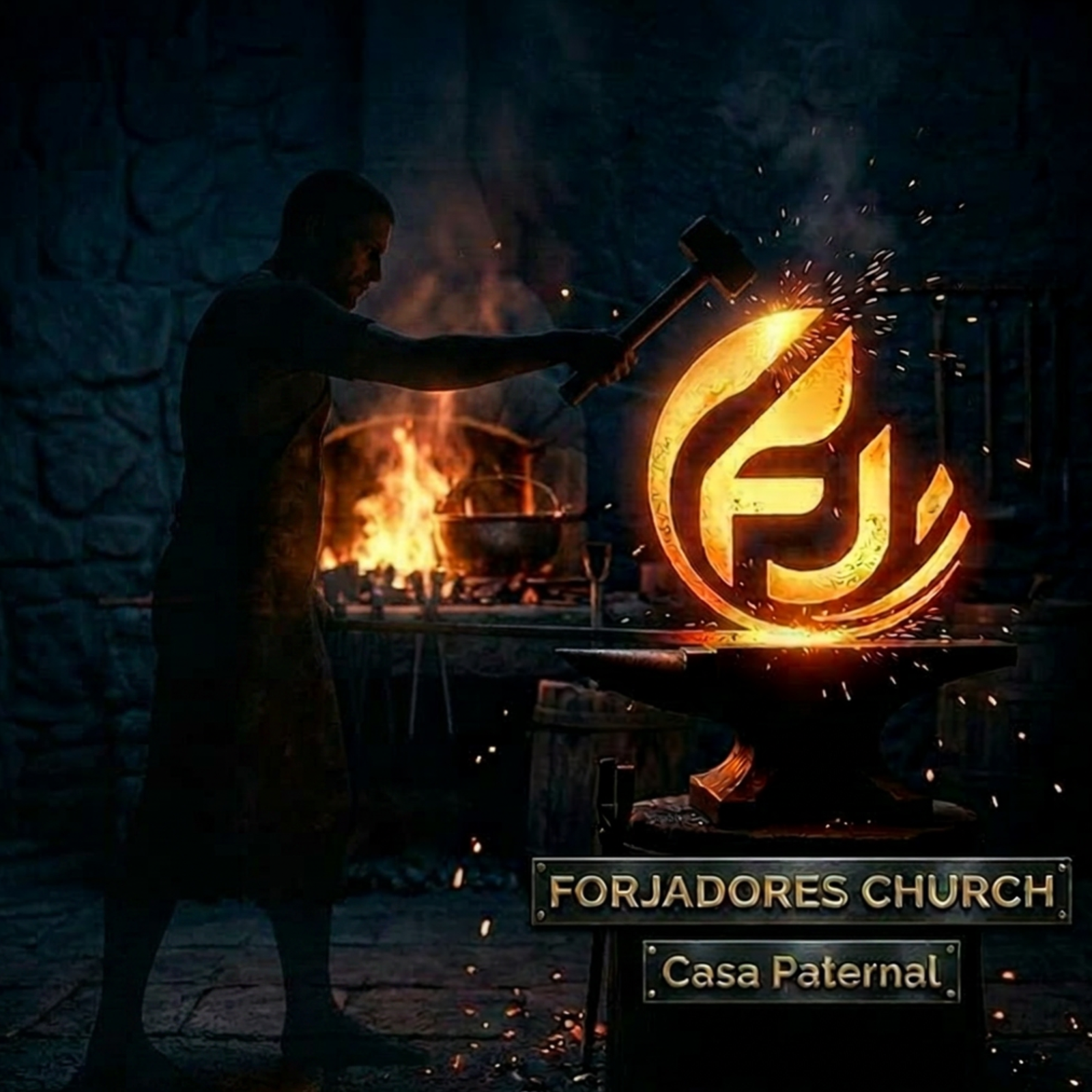 logo forjado por herrero con fondo roca (2)
